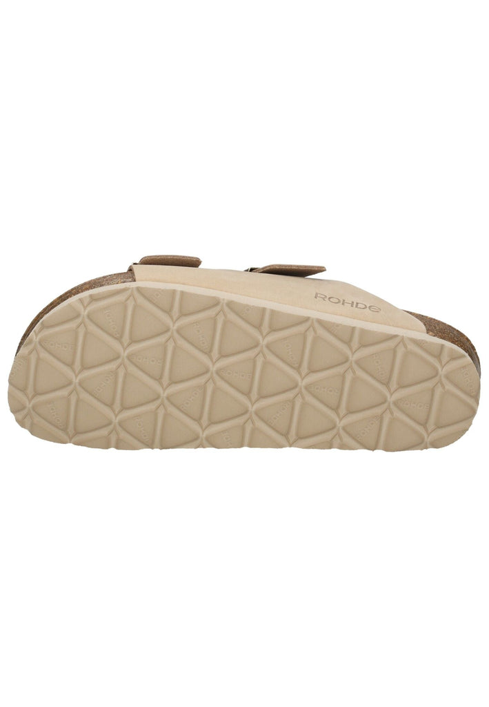 Rohde Pantoletten Nubukleder Beige