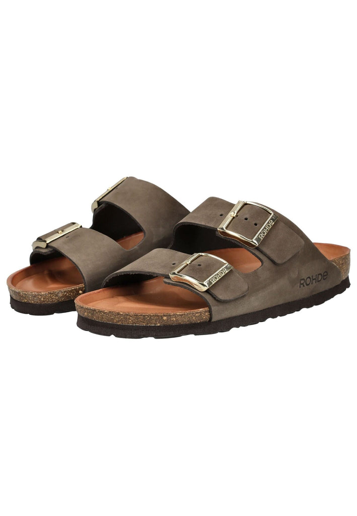 Rohde Pantoletten Nubukleder Mocca