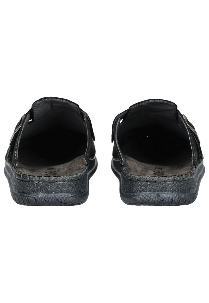 Rohde Pantoletten Nubukleder Schwarz