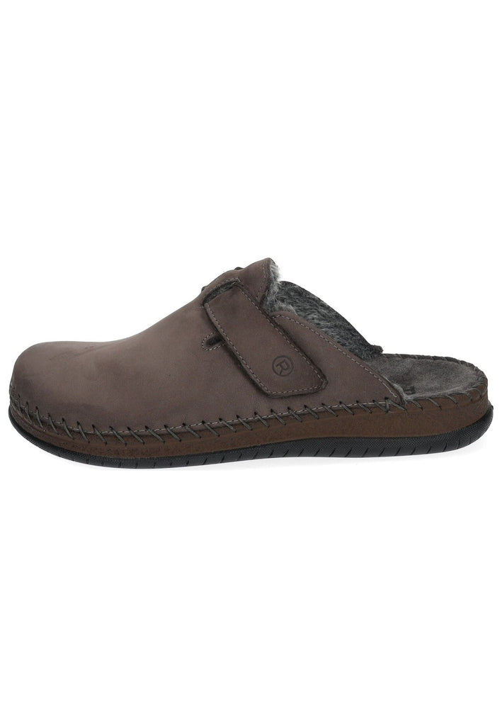 Pantoletten Rohde Hausschuhe Leder Mocca Warmfutter