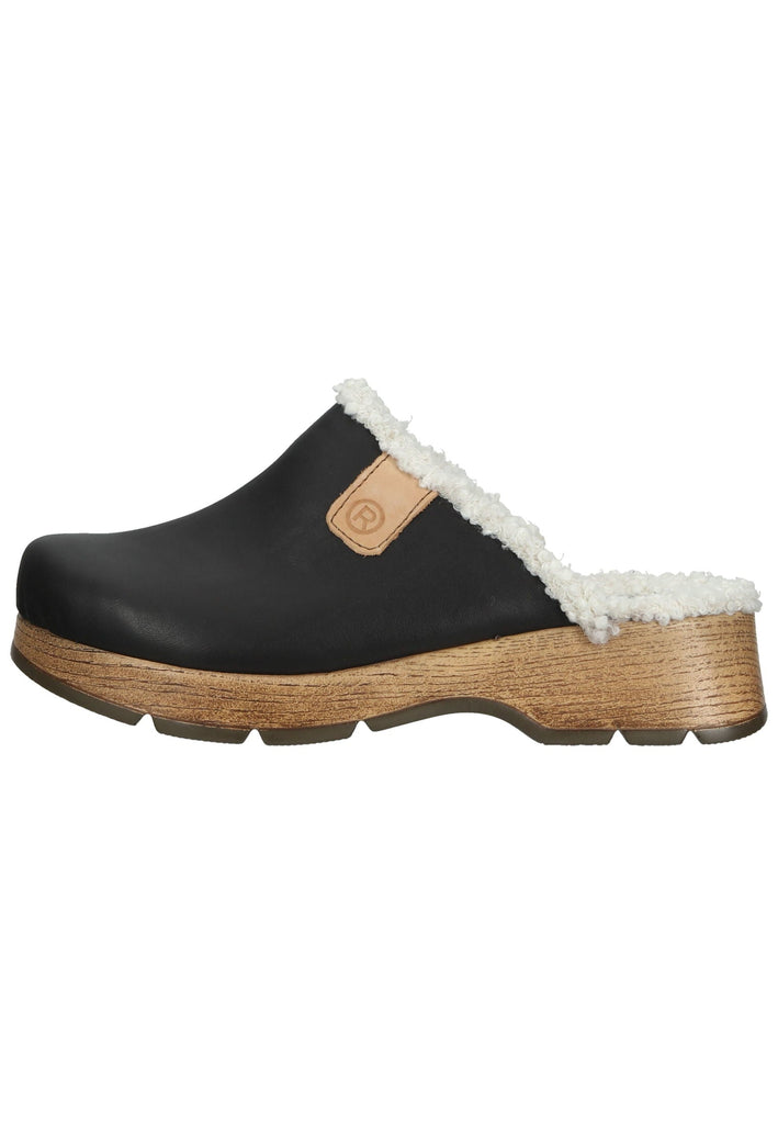 Pantoletten Rohde Hausschuhe Leder Mocca Warmfutter