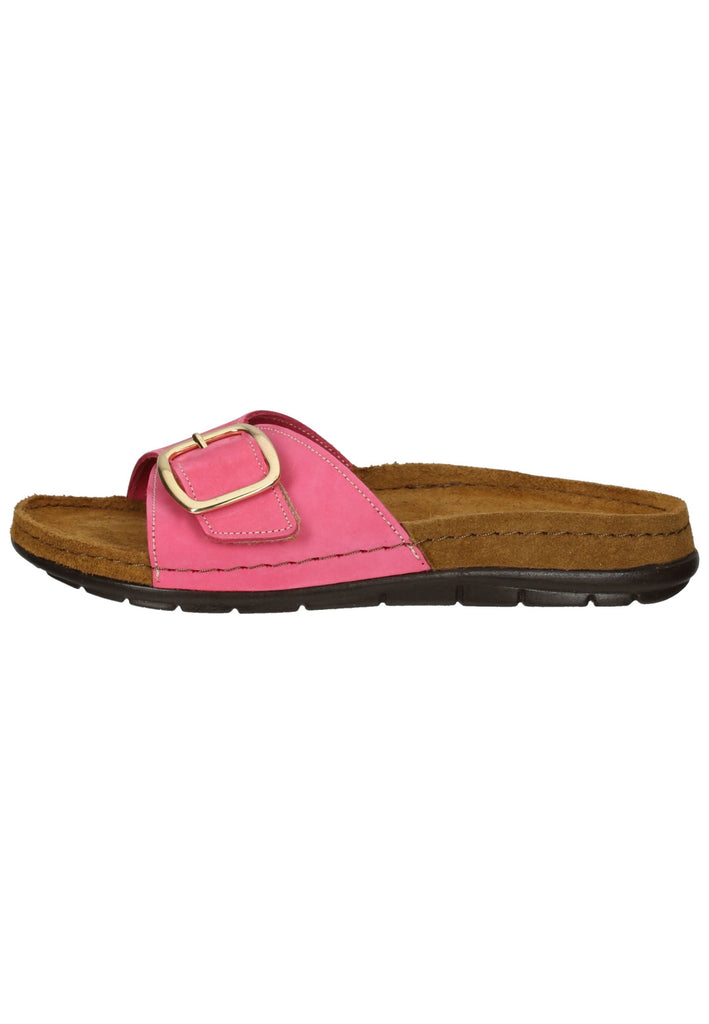 Pantoletten Rohde Hausschuhe Leder Pink