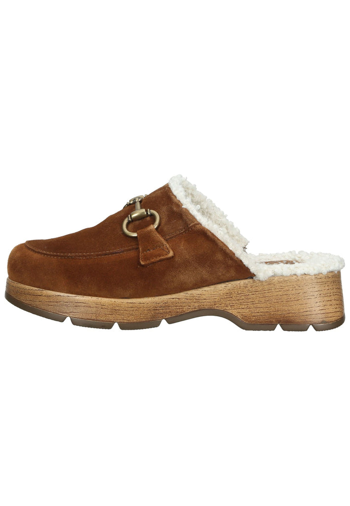Pantoletten Rohde Hausschuhe Veloursleder Mocca Warmfutter