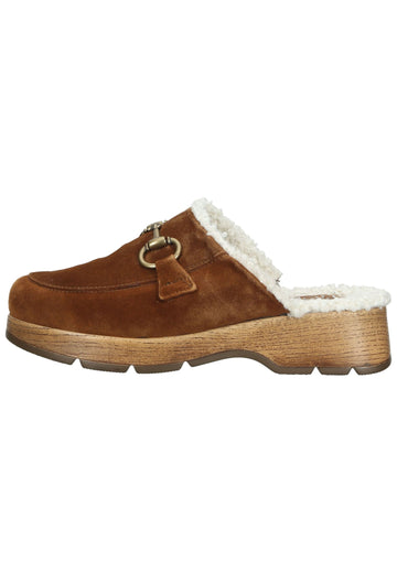 Pantoletten Rohde Hausschuhe Veloursleder Mocca Warmfutter
