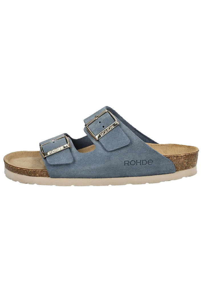 Pantoletten Rohde Pantoletten Veloursleder Jeans
