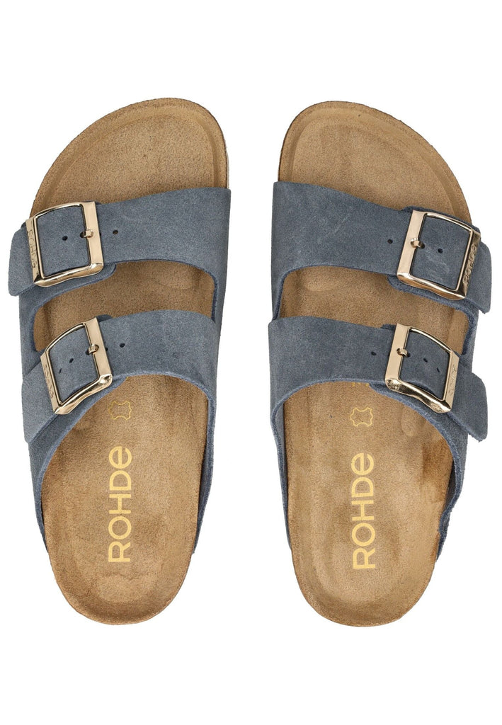 Rohde Pantoletten Veloursleder Jeans