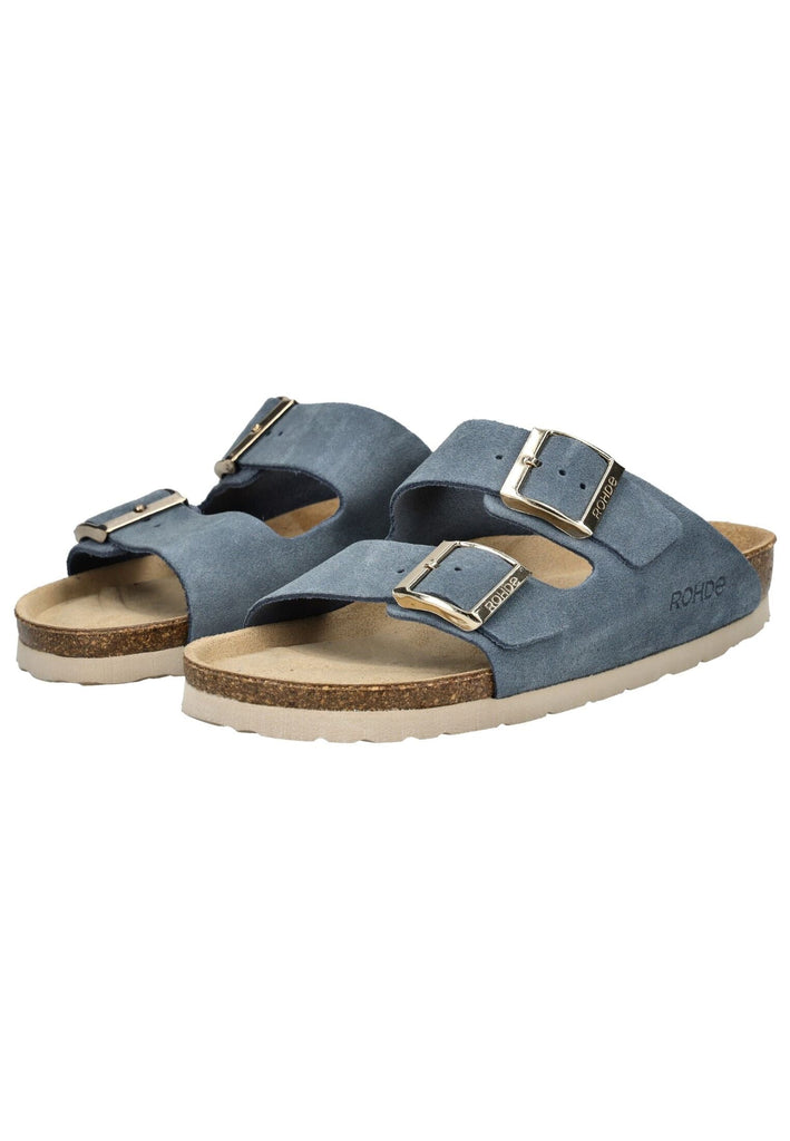 Rohde Pantoletten Veloursleder Jeans