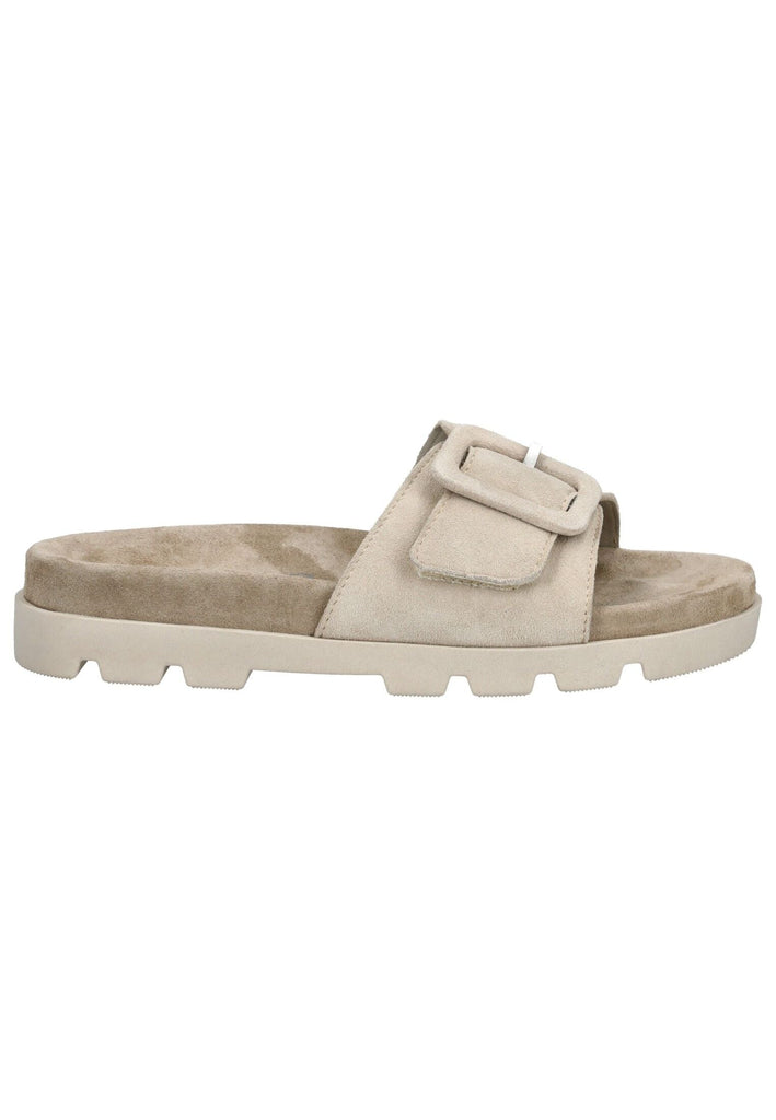 Rohde Pantoletten Veloursleder Natur