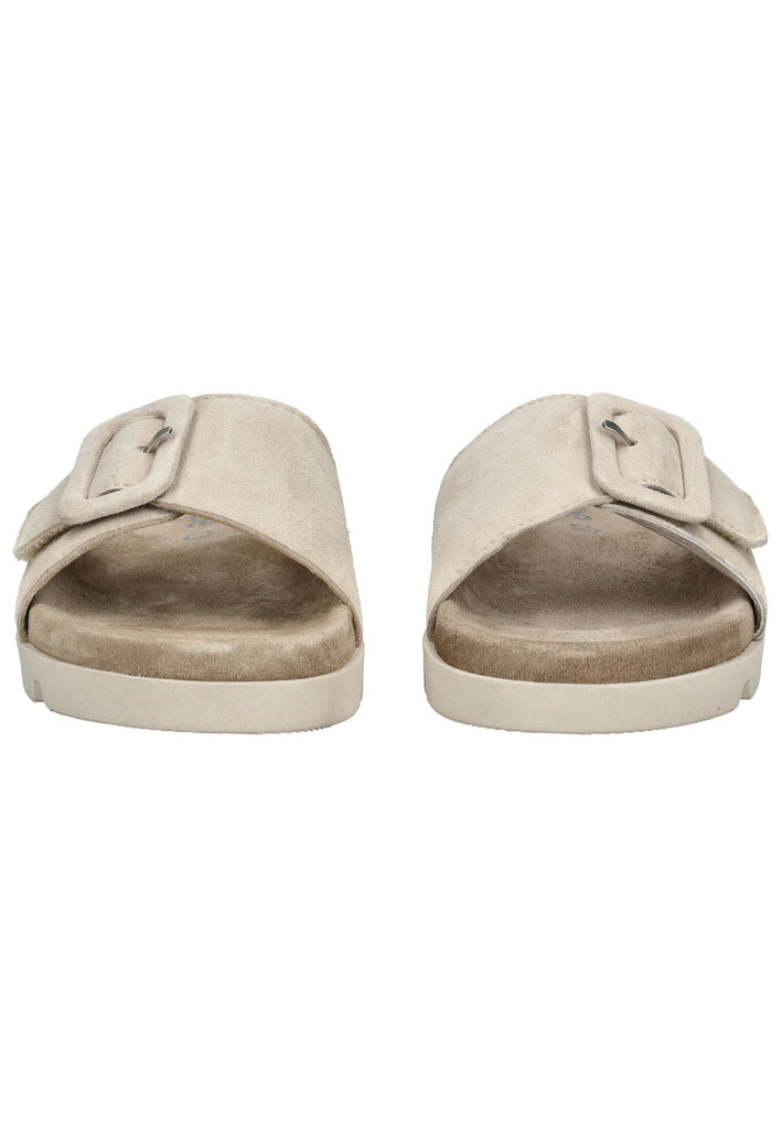 Rohde Pantoletten Veloursleder Natur