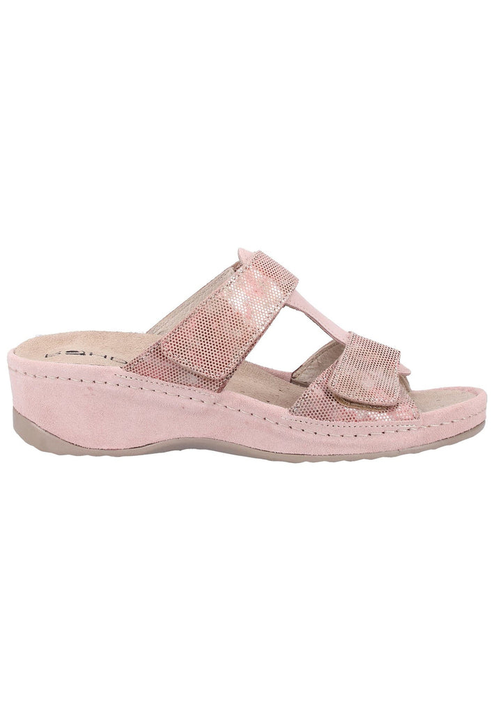 Rohde Pantoletten Veloursleder Rose