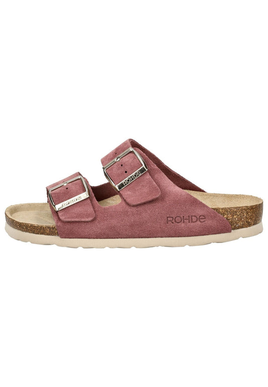 Rohde Pantoletten Veloursleder Violett