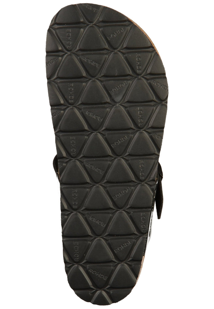 Rohde Zehensteg Lederimitat Schwarz