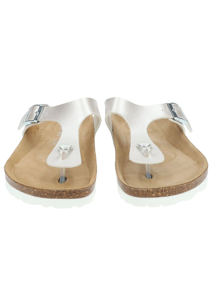 Rohde Zehensteg Lederimitat Weiß