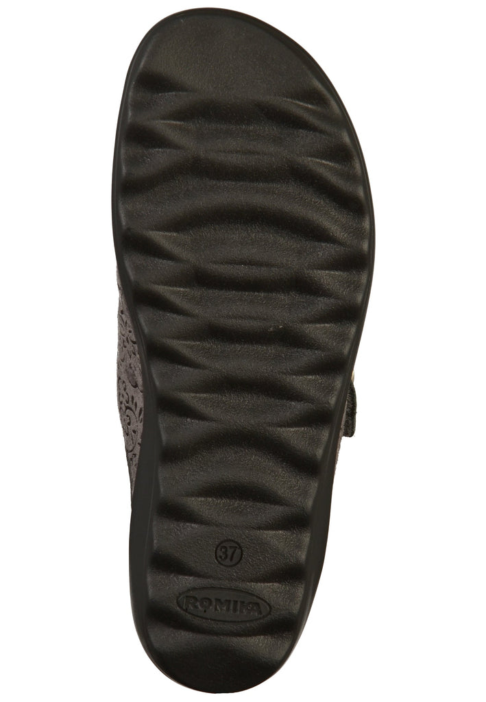 Romika Pantoletten Lederimitat Grau