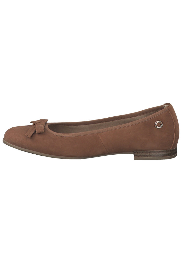 s.Oliver Ballerinas Leder Cognac