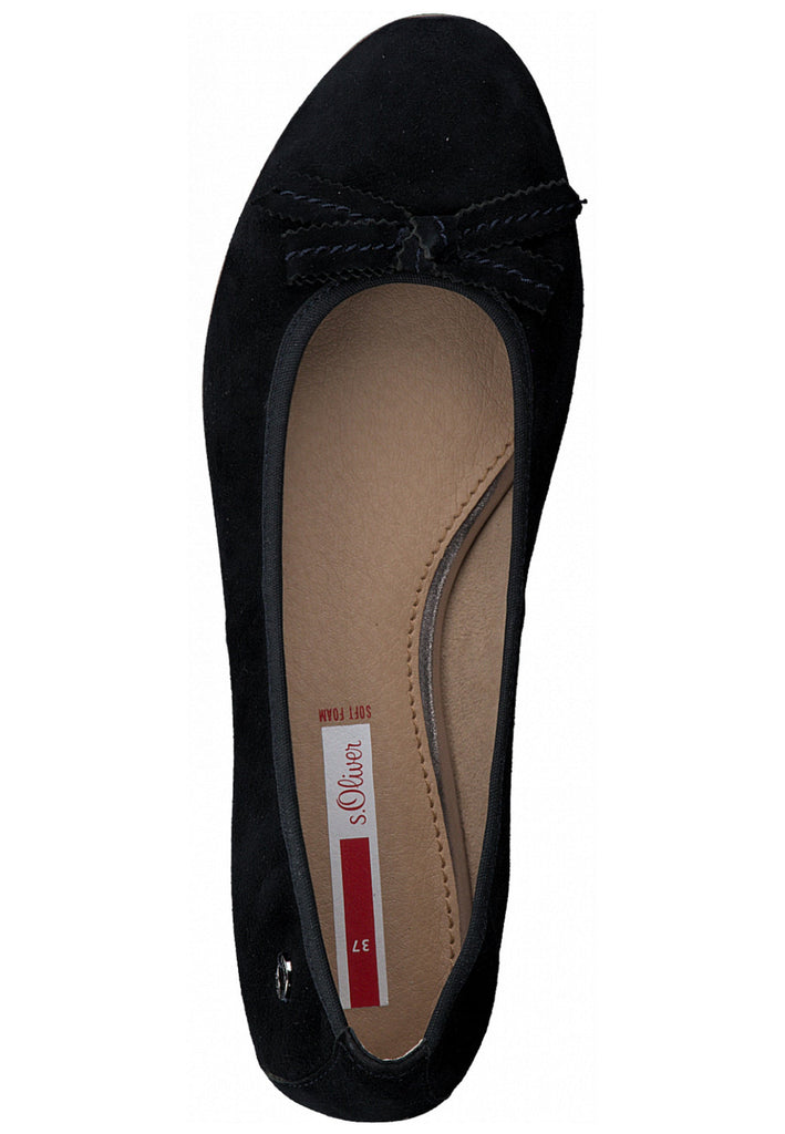 s.Oliver Ballerinas Leder Navy