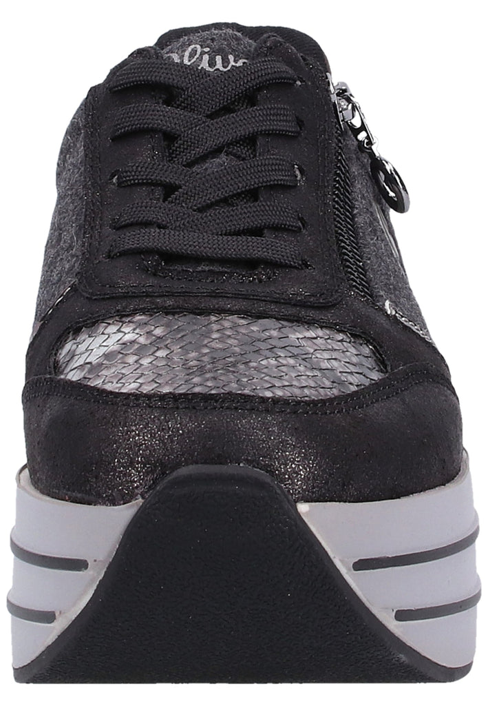 s.Oliver Halbschuhe Leder/Textil Schwarz