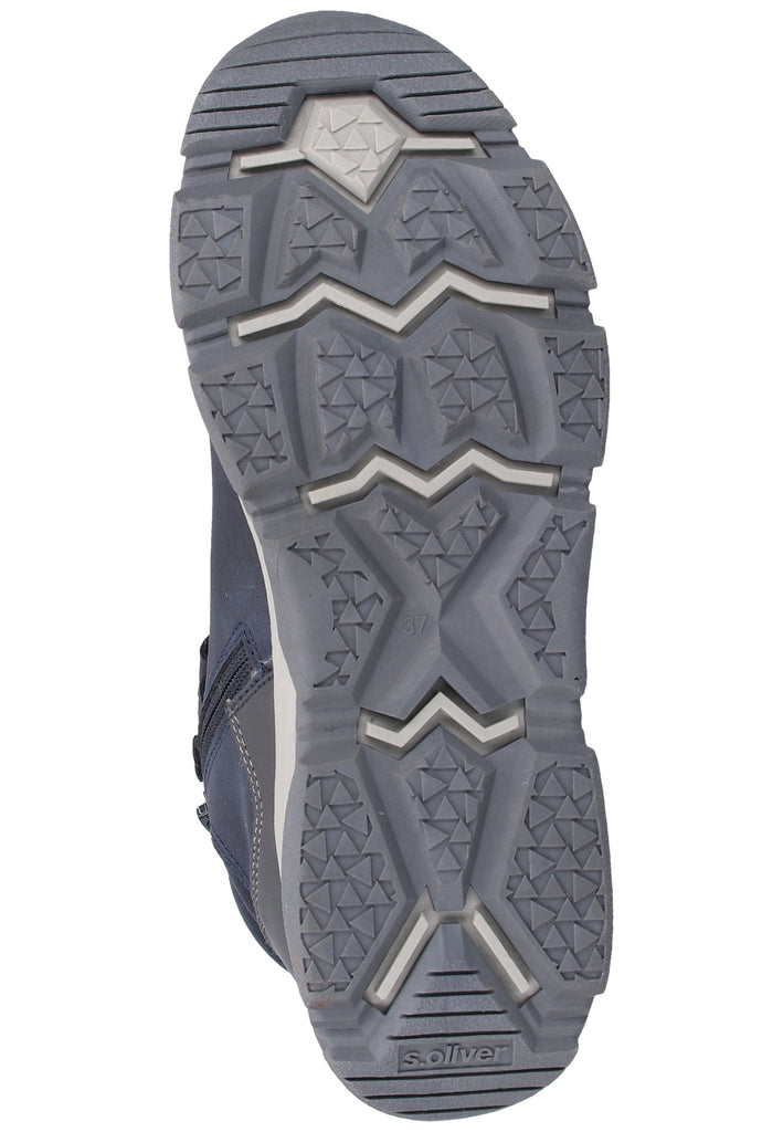 s.Oliver Halbschuhe Lederimitat/Textil Blau Warmfutter