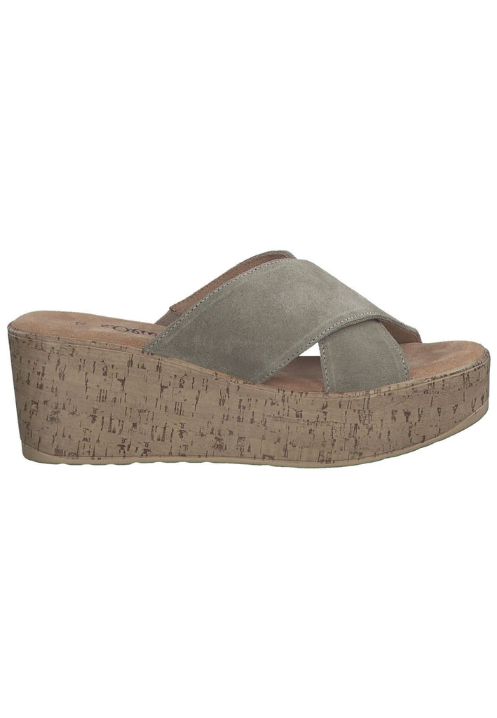 s.Oliver Pantoletten Leder Pistachio