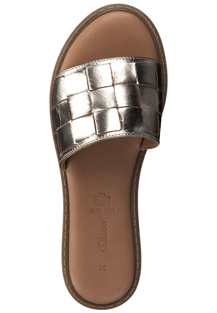 s.Oliver Pantoletten Leder Platinum