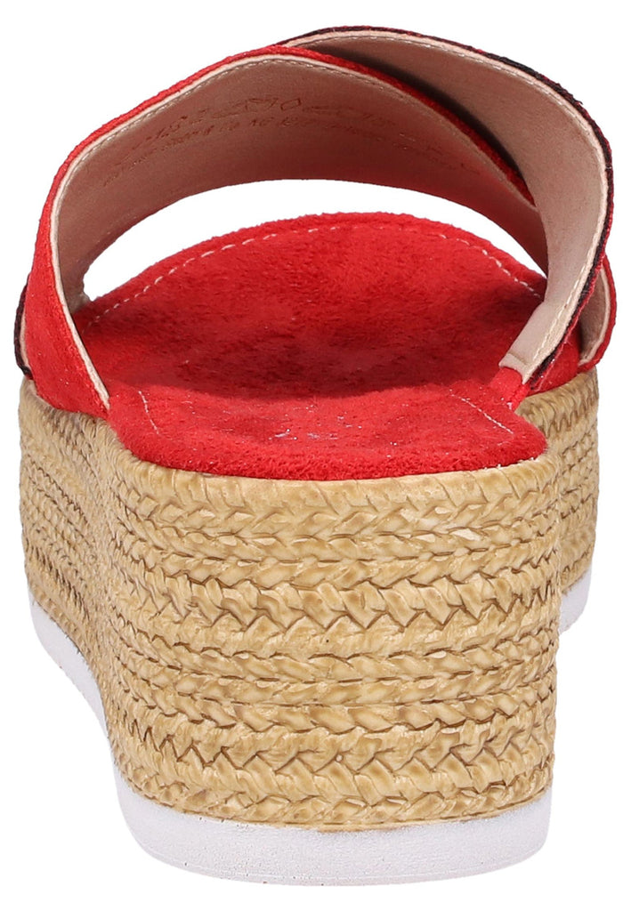 s.Oliver Pantoletten Leder/Textil Rot