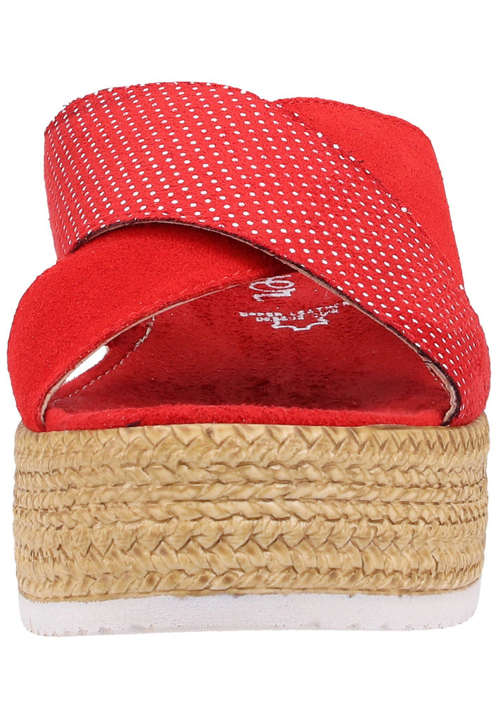 s.Oliver Pantoletten Leder/Textil Rot