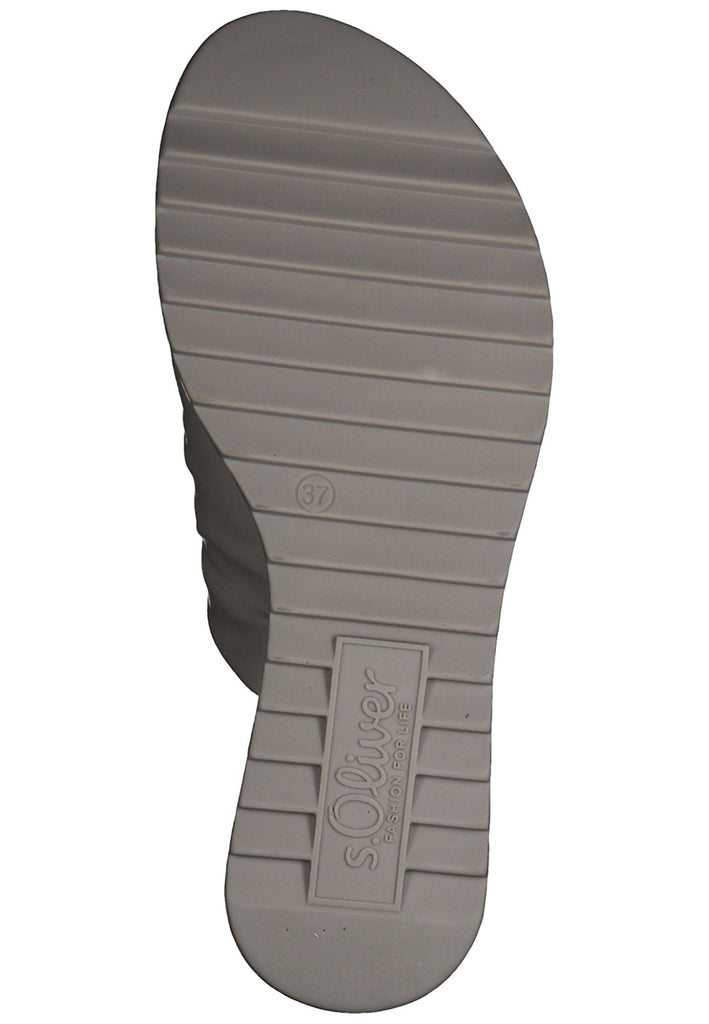 s.Oliver Pantoletten Lederimitat Taupe