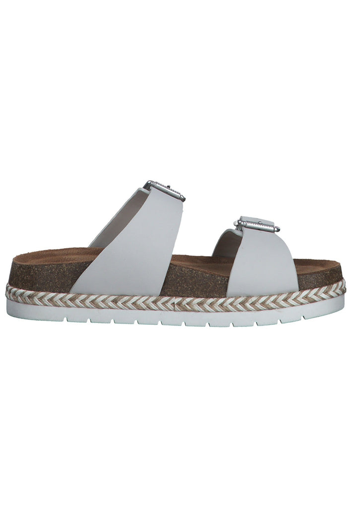 s.Oliver Pantoletten Lederimitat Weiß