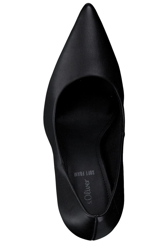 s.Oliver Pumps Lederimitat Schwarz