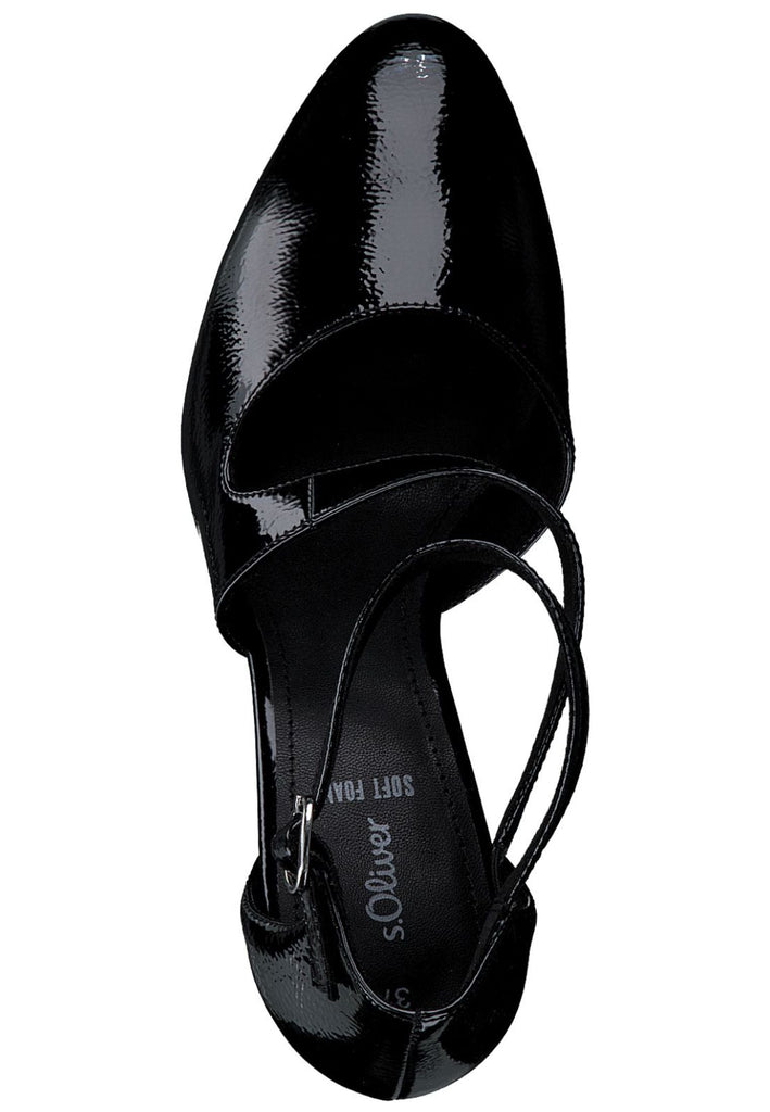 s.Oliver Pumps Lederimitat Schwarz Lack