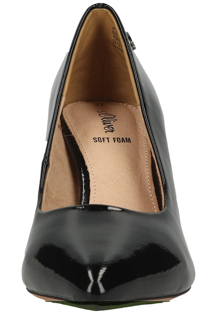 s.Oliver Pumps Lederimitat Schwarz Lack
