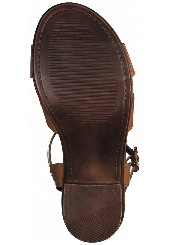 s.Oliver Sandalen Glattleder Senf