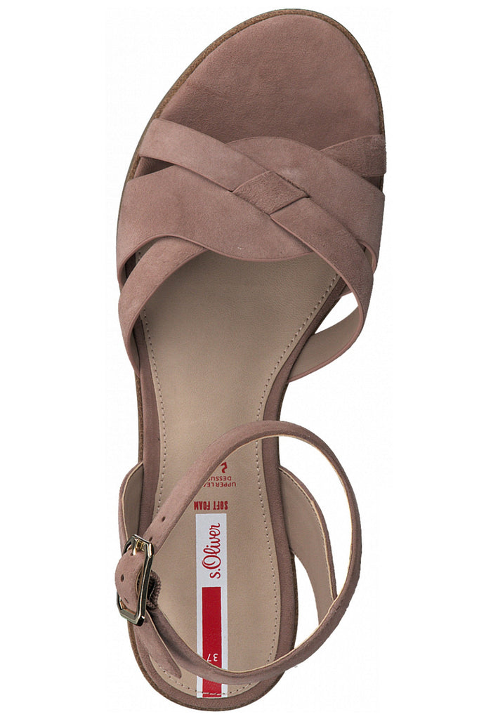 s.Oliver Sandalen Leder Altrosa