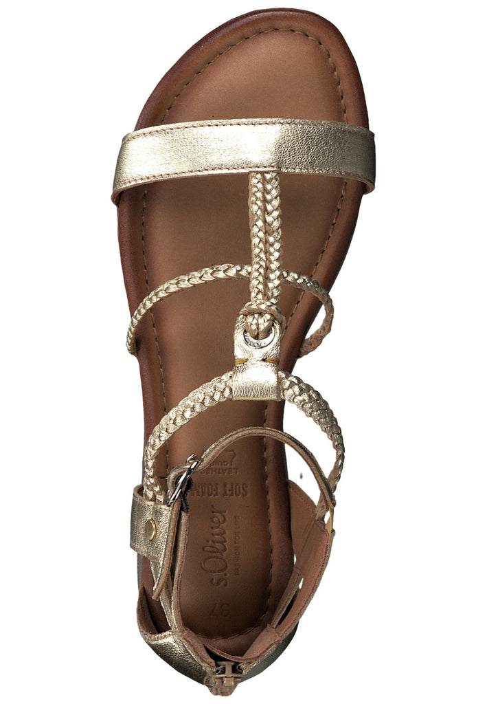 s.Oliver Sandalen Leder Champagne