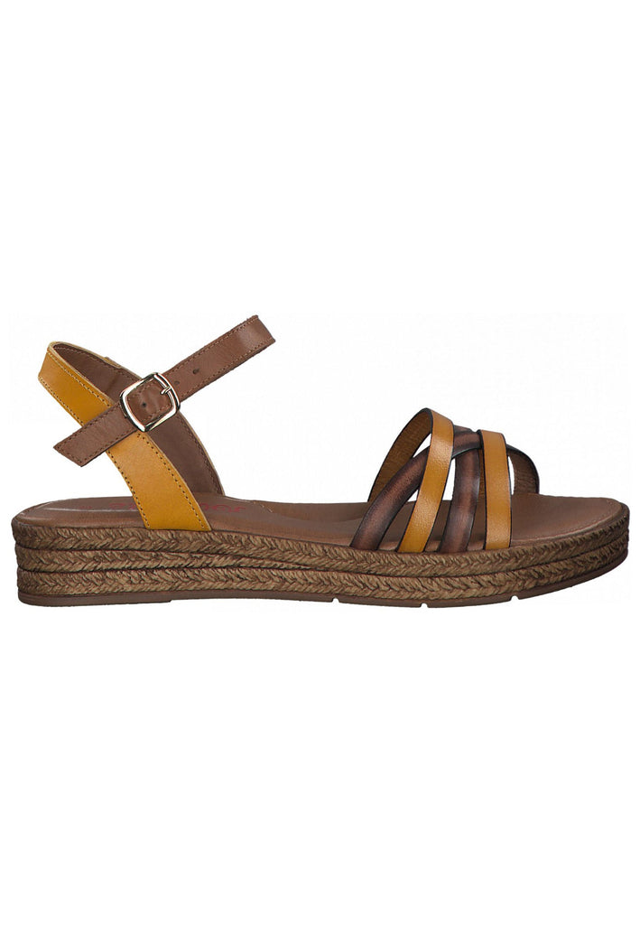 s.Oliver Sandalen Leder Gelb/Braun