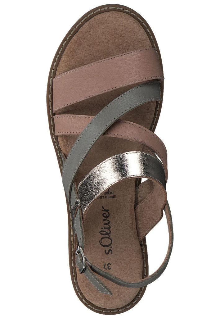 s.Oliver Sandalen Leder Gold