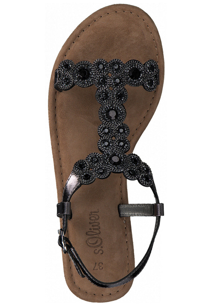 s.Oliver Sandalen Leder Grau