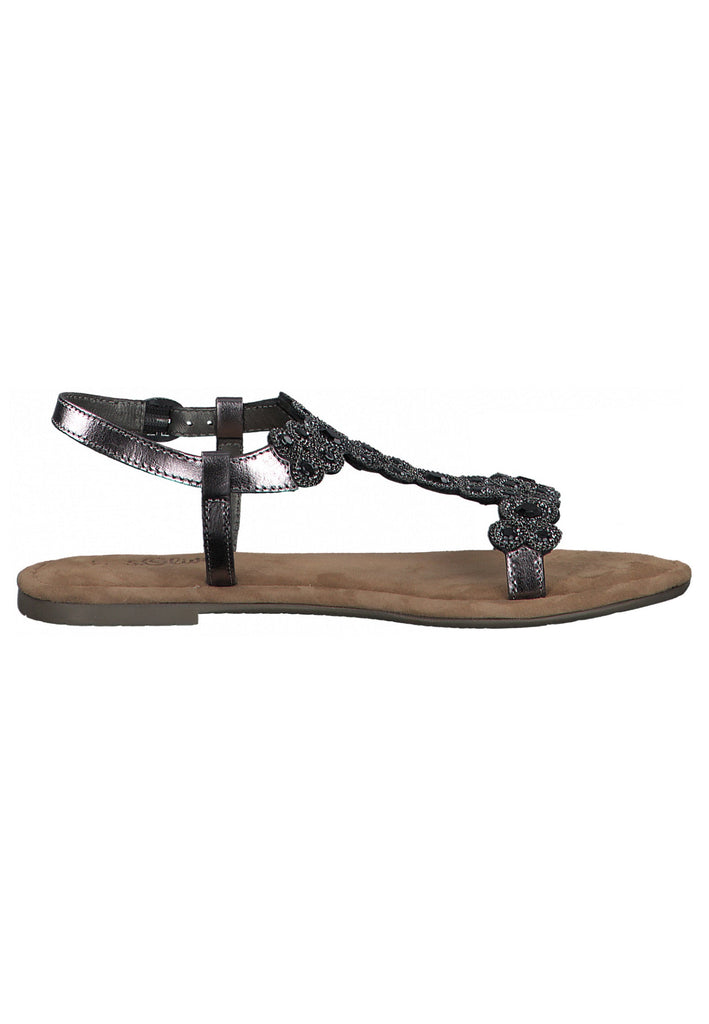 s.Oliver Sandalen Leder Grau