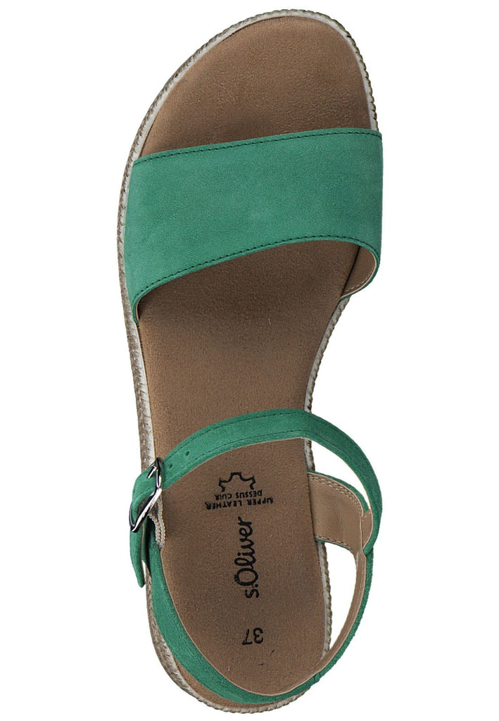 s.Oliver Sandalen Leder Grün