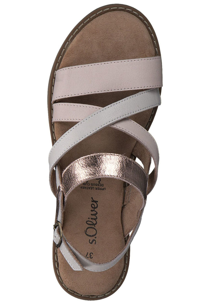 s.Oliver Sandalen Leder Rosegold