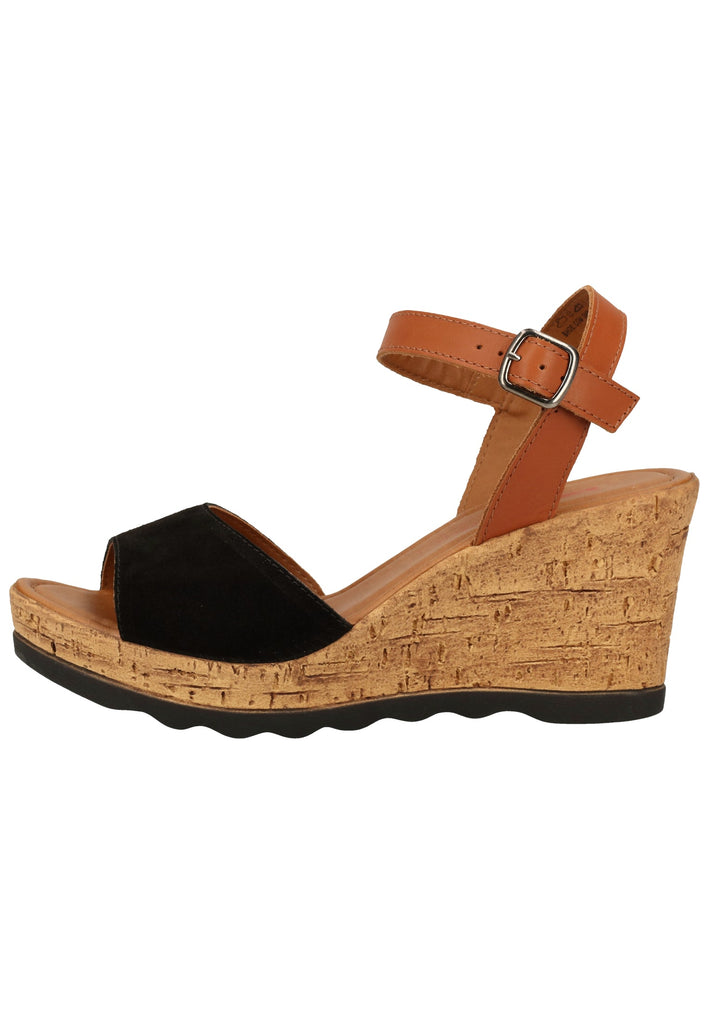 s.Oliver Sandalen Leder Schwarz