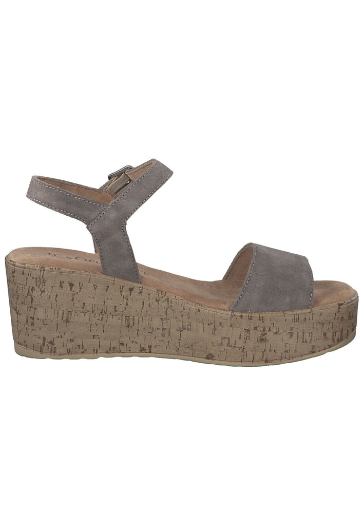 s.Oliver Sandalen Leder Taupe