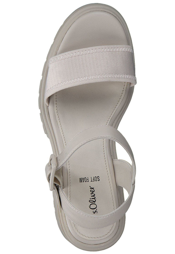 s.Oliver Sandalen Lederimitat Cream