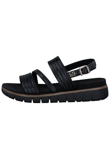 s.Oliver Sandalen Lederimitat Schwarz