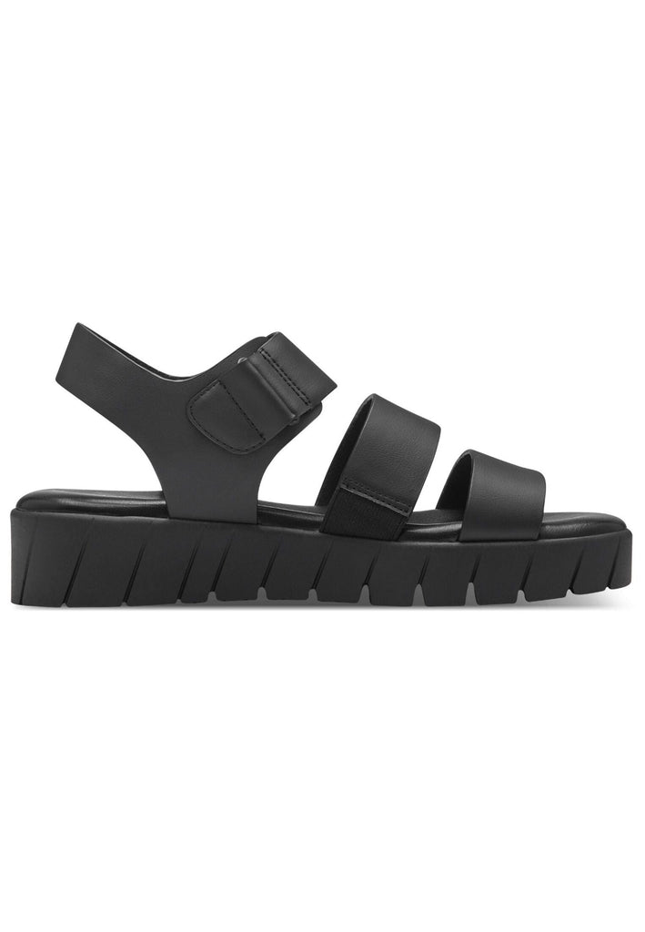 s.Oliver Sandalen Lederimitat Schwarz