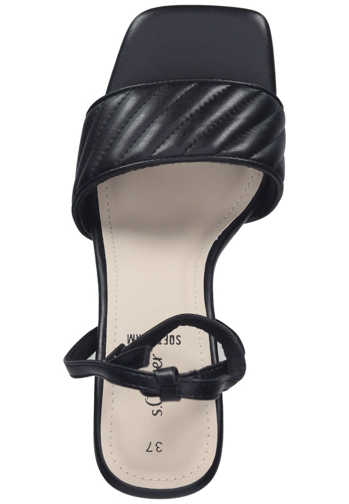 s.Oliver Sandalen Lederimitat Schwarz