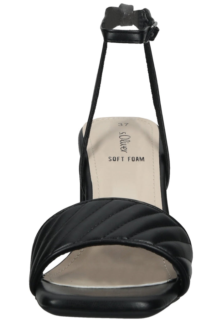 s.Oliver Sandalen Lederimitat Schwarz