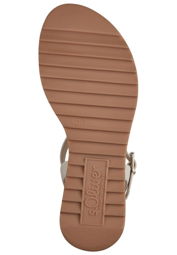 s.Oliver Sandalen Lederimitat/Textil Beige