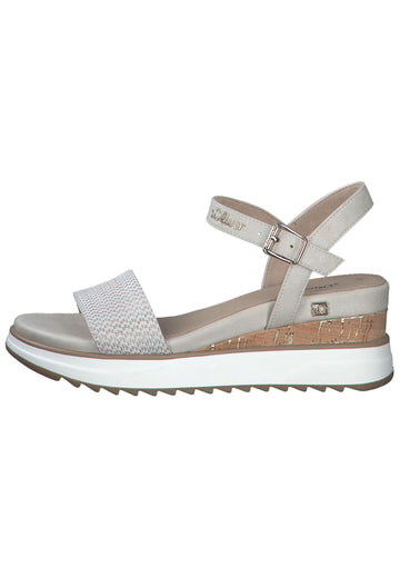 s.Oliver Sandalen Lederimitat/Textil Beige