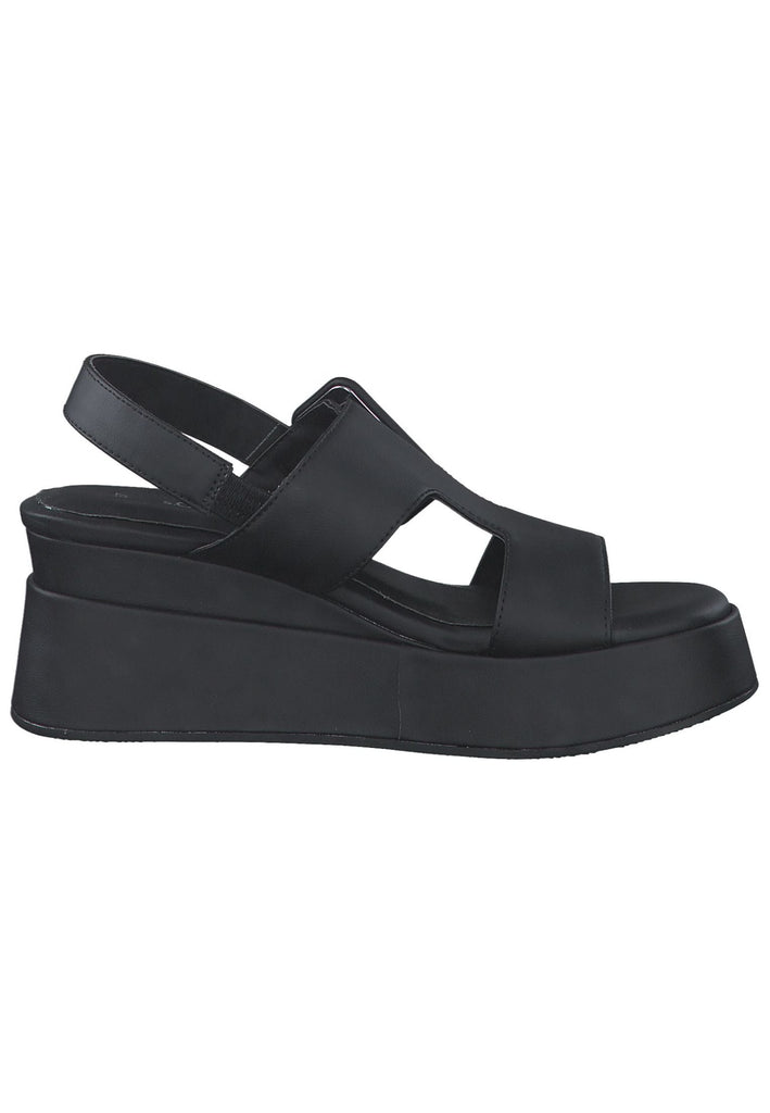 s.Oliver Sandalen Lederimitat/Textil Schwarz